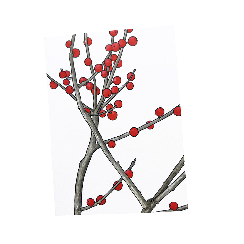 MADE IN USA Winterberry Botanical Note Cards by Kate T. Williamson