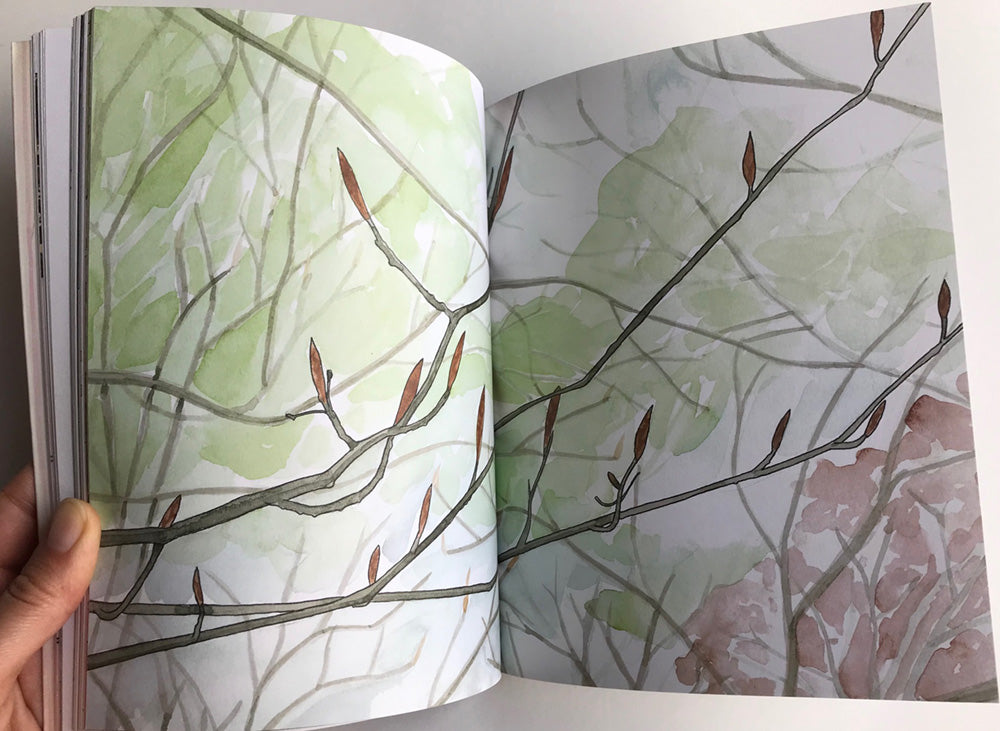 AT A CROSSROADS by Kate T. Williamson: spring buds in the window