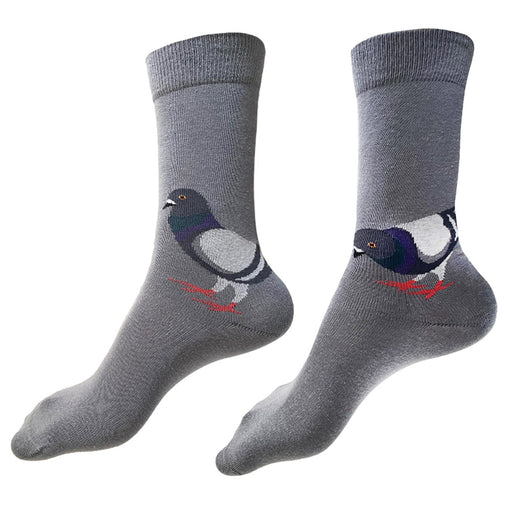 Made in USA men's XL (Big and Tall) grey cotton pigeon socks by THIS NIGHT