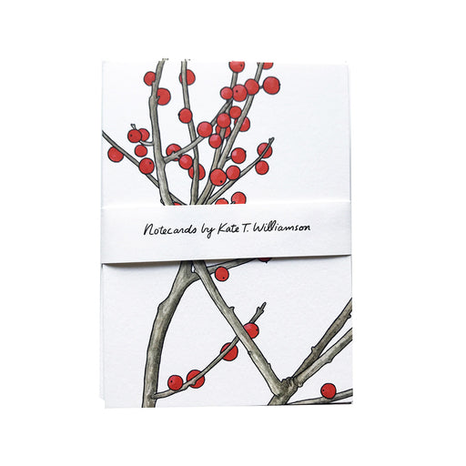 MADE IN USA Winterberry Botanical Note Cards by Kate T. Williamson