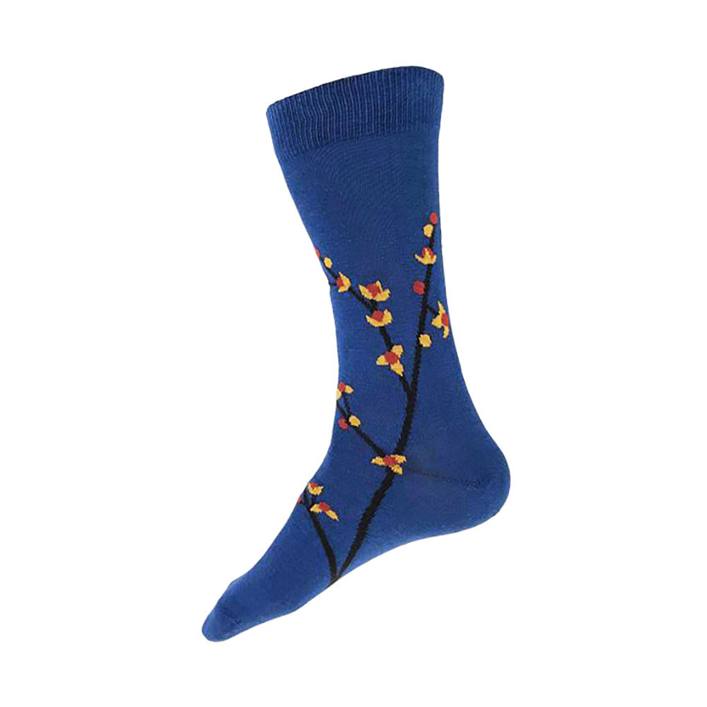 MADE IN USA Bittersweet blue cotton socks by THIS NIGHT