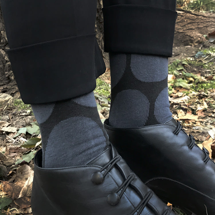 DOTTY socks (S/M) – black + charcoal