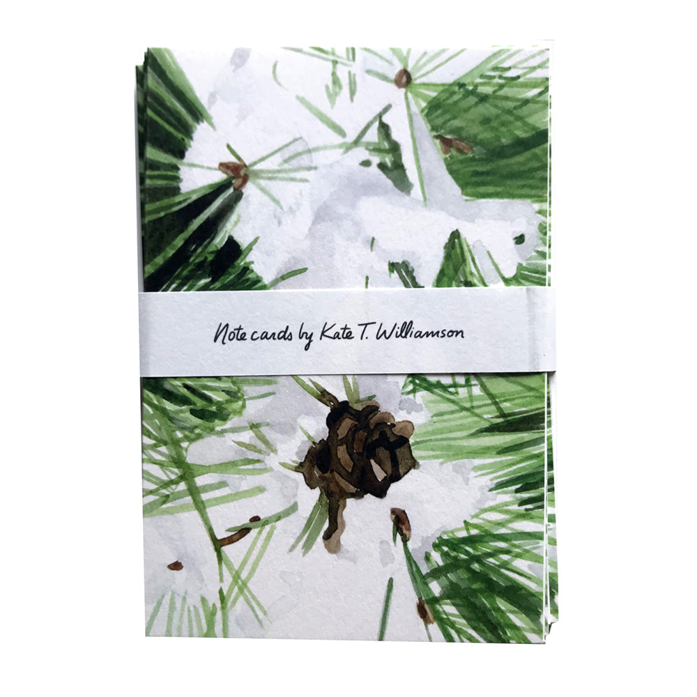 Pine Tree Note Cards by Kate T. Williamson