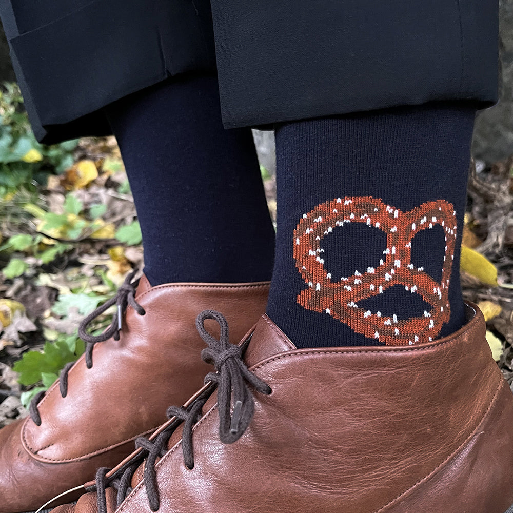 PRETZEL socks (S/M) – navy